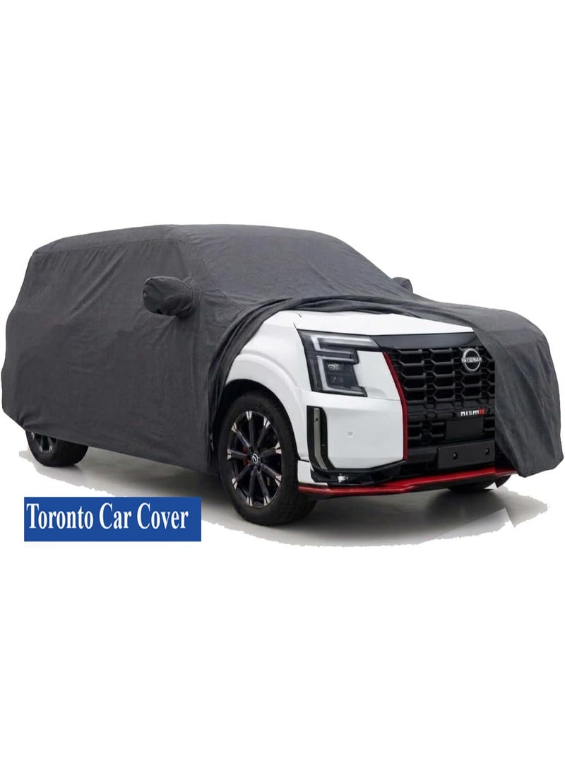 Custom Fit Car Cover Compatible with Nissan Patrol NISMO 2026, Waterproof All Weather Protection, Full Exterior Cover for Rain Snow Sun UV, Heavy Duty Indoor Outdoor Car Protector