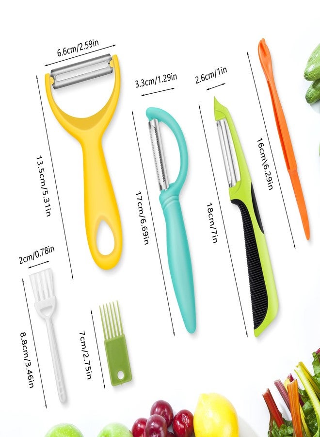 Senbowe Upgrade Potato Peeler for Kitchen, 6PCS Stainless Steel Vegetable Peeler, I and Y Veggie Food Peeler for Apple Fruit Carrot Zucchini Cucumber,Good Grip Makes Peeling Very Easy - Image 5