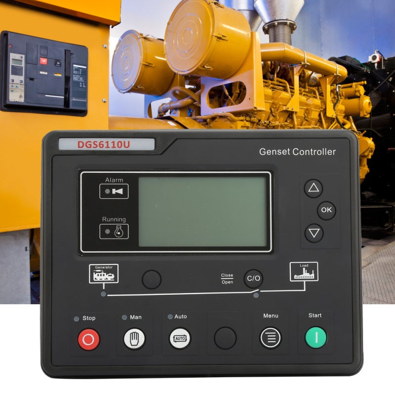Generator Controller Module: 8-Language Backlit LCD Display - AMF Automatic Switching & Load Test Control for Genset Power Monitoring - Image 5