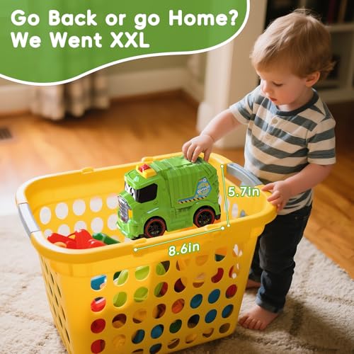 AEROQUEST Remote Control Garbage Truck Toys for Toddlers 13 with Lights Sounds RC Recycling Vehicle for Kids 38 Durable Waste Management Trash Truck for Boys Girls - Image 5