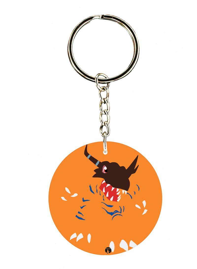RKN Anime Digimon Double Side Printed Keychain