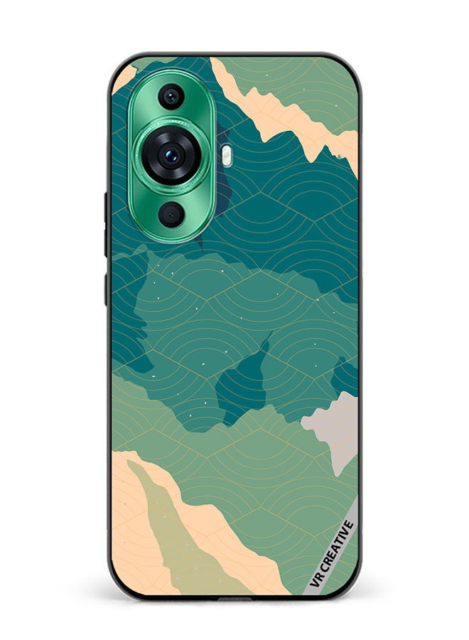 VR CREATIVE Protective Case Cover For Huawei nova 11 Pro Line Art Landscape Design Multicolour - Image 1