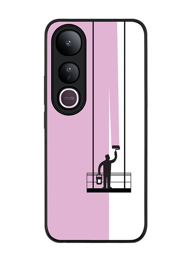 Stylizedd For vivo V50 Lite Case,Slim fit Camera Protection, Shockproof Thin Phone cover  - Paint Hanger (Pink)