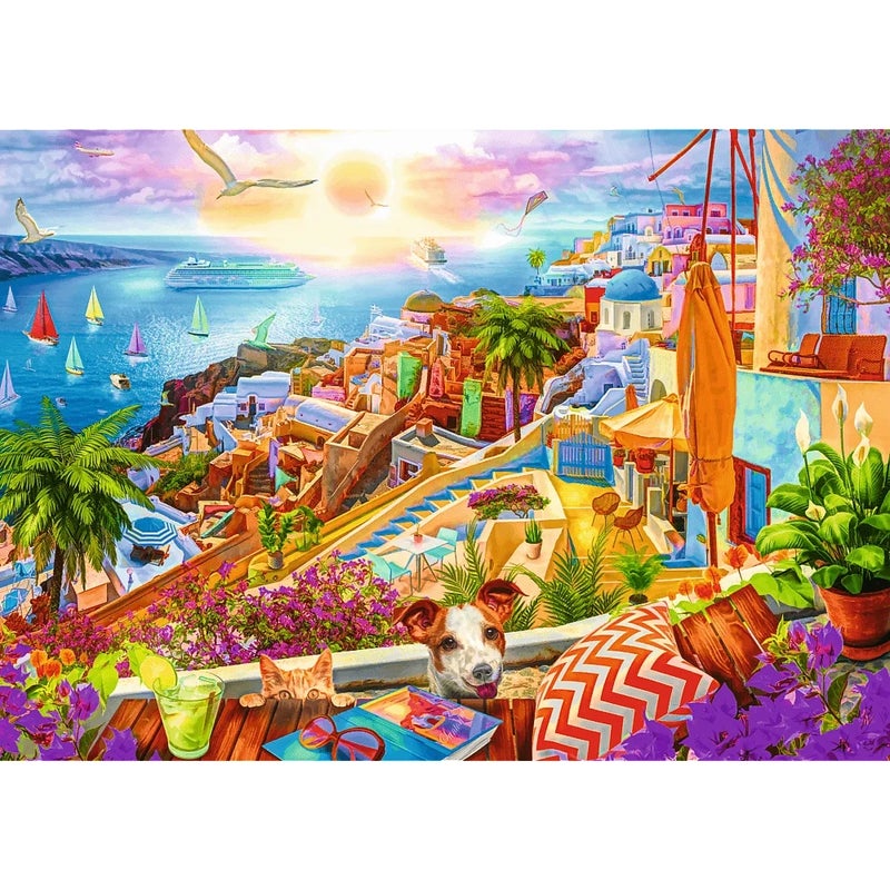 Trefl - Tea Time: Visiting Santorini Premium Puzzle 1000 Pieces - 10842 - Image 2