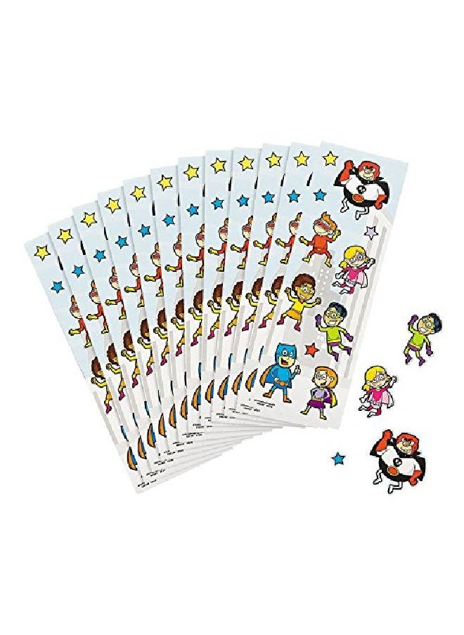 Fun Express Superhero Super Hero Stickers 24 Sheets  - Image 1