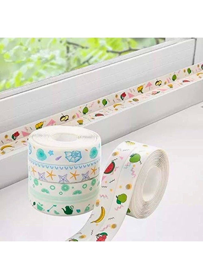 FALMER Self Adhesive Bathroom Waterproof Mouldproof Sealing Tape Wall Mounted Sealant Tape for Bathtub Cracks Walls 3M Length Multicolor  - Image 1