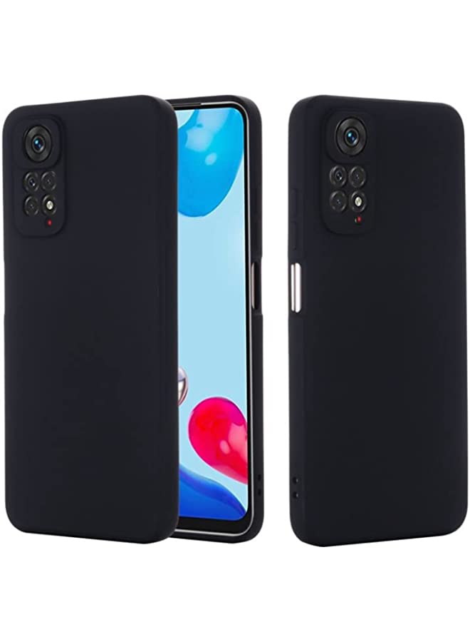 IAF حافظة لهاتف Xiaomi Redmi Note 11 Pro غطاء أسود نحيف يناسب ظهر TPU الناعم غطاء سيليكون مرن أسود غير لامع لهاتف Xiaomi Redmi Note 11 Pro 4G / 5G