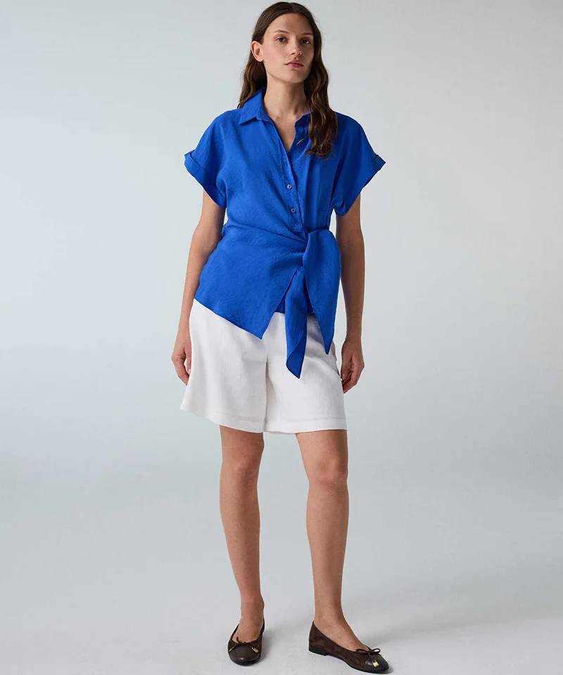 Ipekyol Asymmetric Tie Waist Shirt