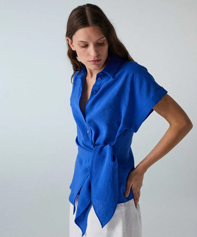 Ipekyol  Asymmetric Tie Waist Shirt for Women | Best Price UAE