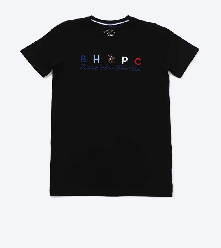 بيفرلي هيلز بولو كلوب تيشيرت بطبعة كتابية بقصة عادية