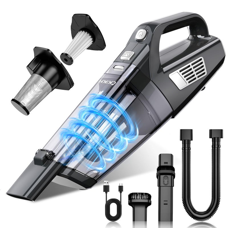 CKIKH Handheld Vacuum Cordless 15000PA Strong Suction Hand Held Car Vacuum Cleaner Portable with MultiNozzles Washable Filter Lightweight Rechargeable Vacuum Cleaner for Home Car Office Pets - Image 2