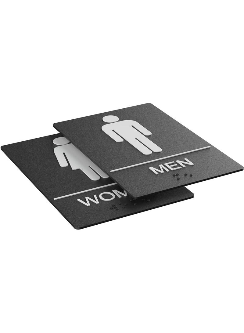 1Pc Restroom Signs, Bathroom Sign For Business  -  Strong Double-Sided Adhesives Included - Apply to Office, Home or Public Door/Wall,Women 6 x 9Inches - Image 3