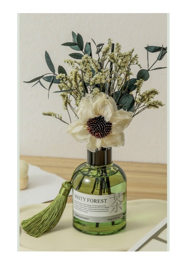 Gardenia Tea Scent 150ml Flower Reed Diffuser Set Scent Diffuser With Sticks Home Fragrance Flower Diffuser For Home Office Bathroom Shelf Decor - Image 2