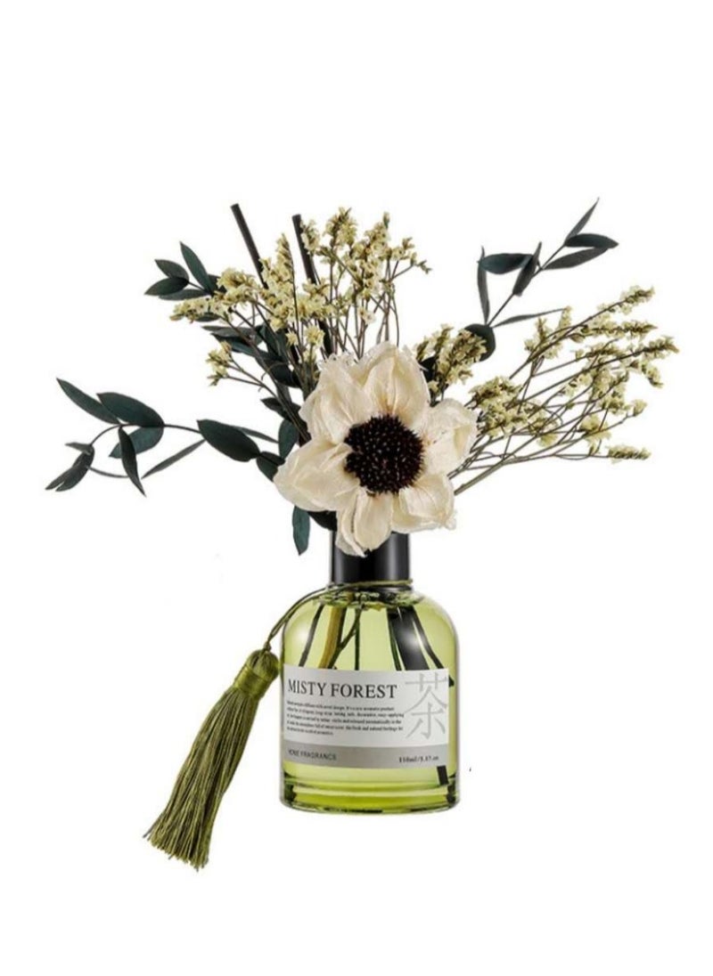 OASIS-TH - Flower Reed Diffuser Set Scent Diffuser With Sticks Home Fragrance Flower Diffuser For Home Office Bathroom Shelf Decor Gardenia Tea Scent 150ml - Image 1