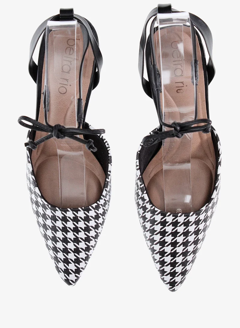 Beira Rio Black Lilly Pointed Toe Ankle Strap High Heel Pumps for Women | Best Price UAE