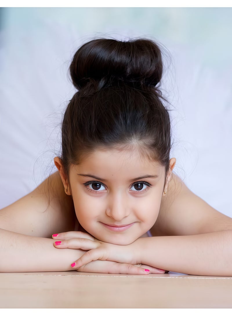 10 قطع من أدوات صنع كعكة الشعر، أداة صنع كعكة صغيرة للأطفال - كعكات الباليه والجوارب، كعكة شعر سهلة (أسود، مقاس 2.3 بوصة) - Image 3