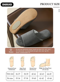 DUNISO House Slippers Men's and Women's Washable Cotton Slippers, Open Toe Non-Slip Soft Sole Shoes, Spring Summer Comfortable Slippers, House Shoes for Indoor and Outdoor  - Image 4
