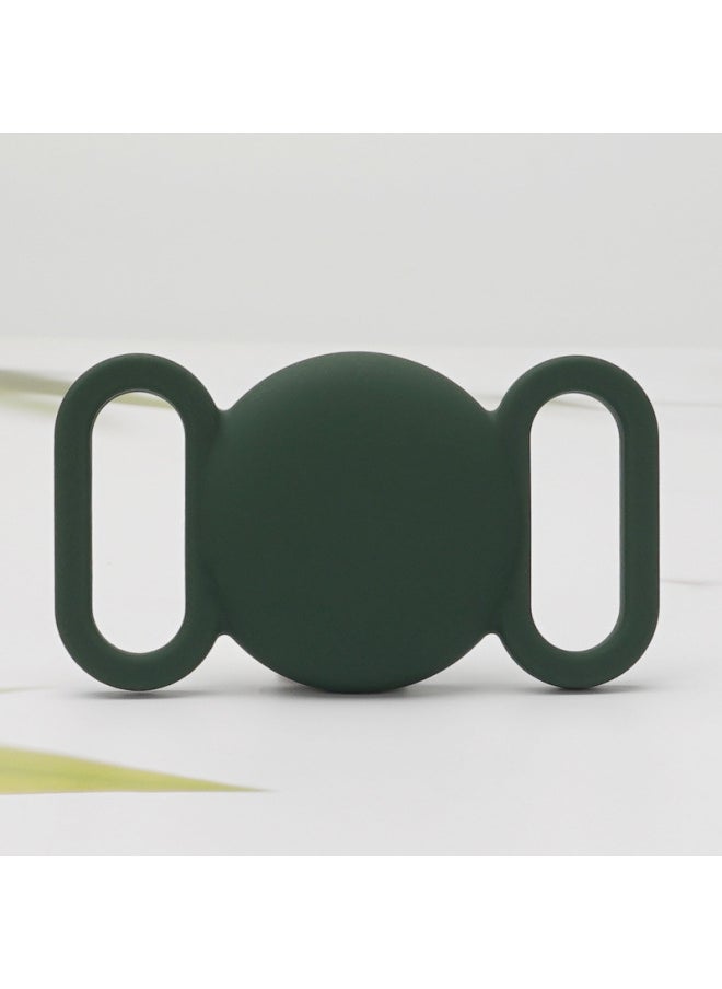 Generic Product Suitable For Apple Airtag Case Apple Airtag Binaural Pet Tracker Case Waterproof-Color:Dark Green OPP Bag-Applicable Model:Apple AirTag Locator Collar Case  - Image 1