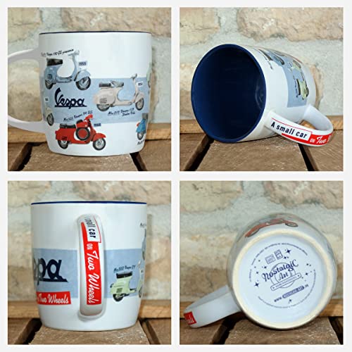 Nostalgic Art Nostalgic-Art Retro coffee mug, 11.2 oz, Vespa – Model Chart – Gift idea for scooter fans, Official License Product (OLP), ceramic cup, vintage design - Image 2