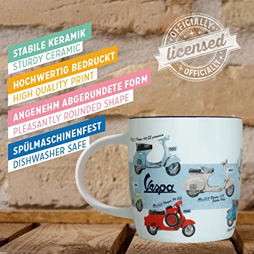 Nostalgic Art Nostalgic-Art Retro coffee mug, 11.2 oz, Vespa – Model Chart – Gift idea for scooter fans, Official License Product (OLP), ceramic cup, vintage design - Image 3