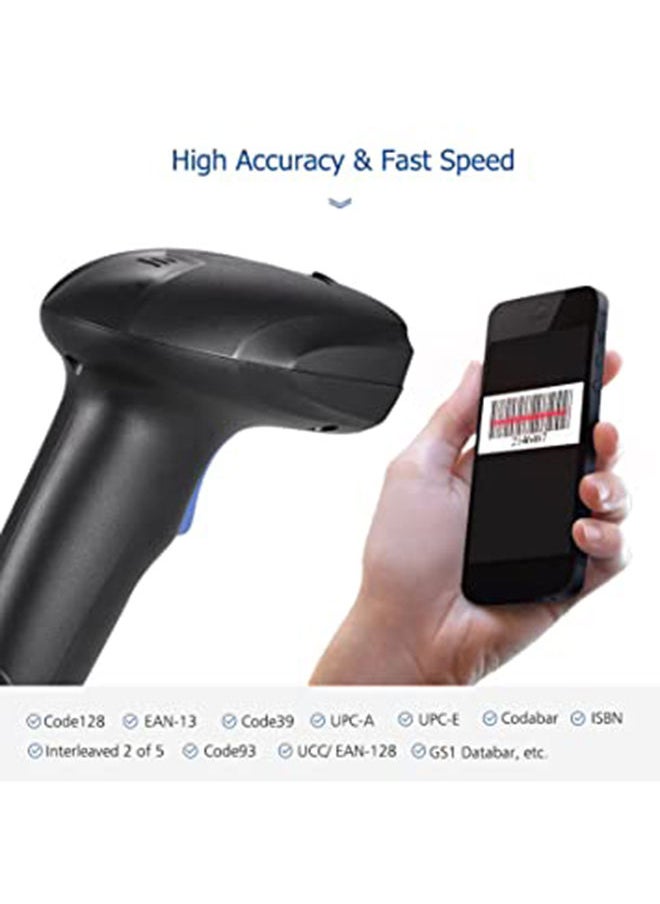 NIBEMINENT CCD 1D Automatic Barcode Scanner Black/Blue  - Image 4