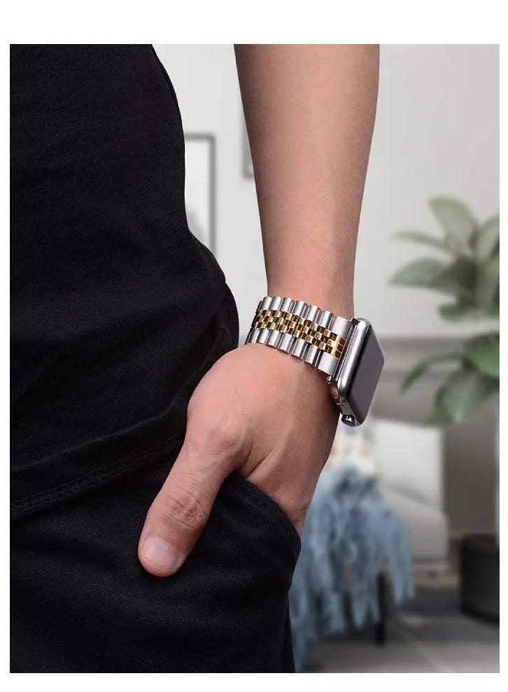 MOXOM Metal Watch Band for Apple Watch Ultra, Compatible with 49, 46, 45mm, Stainless Steel Replacement Strap for iwatch, Metal Strap for Apple Ultra Watch - Image 5