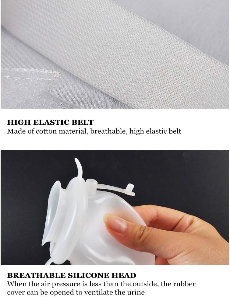comfrt Silicone Urine Collector Bag, Quality Urine Collection Bag Silicone Urinal Reusable Household Breathable Urine Funnel for Women Men (Male) - Image 4