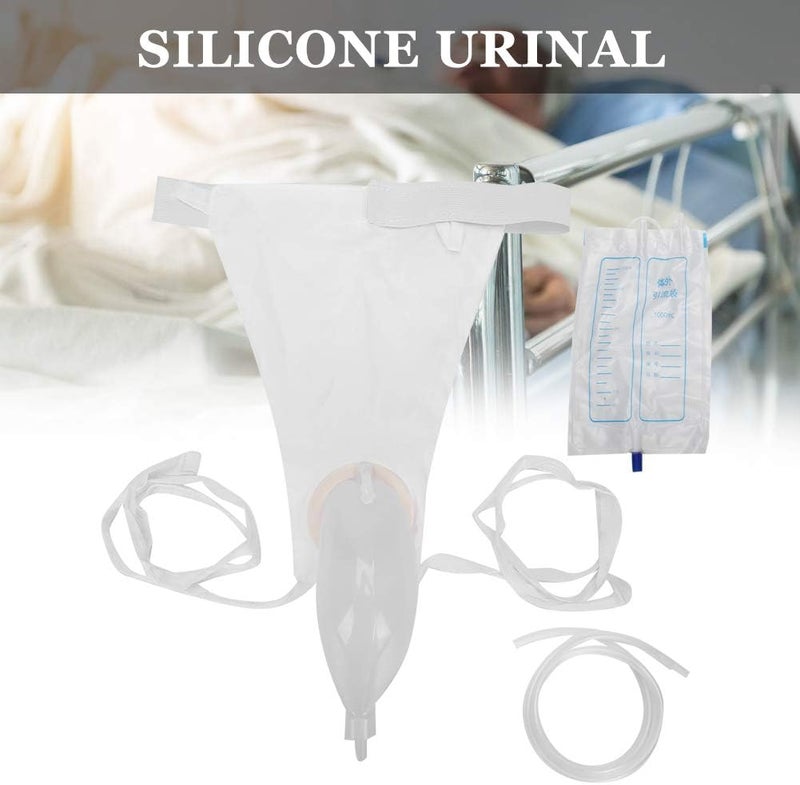 comfrt Silicone Urine Collector Bag, Quality Urine Collection Bag Silicone Urinal Reusable Household Breathable Urine Funnel for Women Men (Male) - Image 2