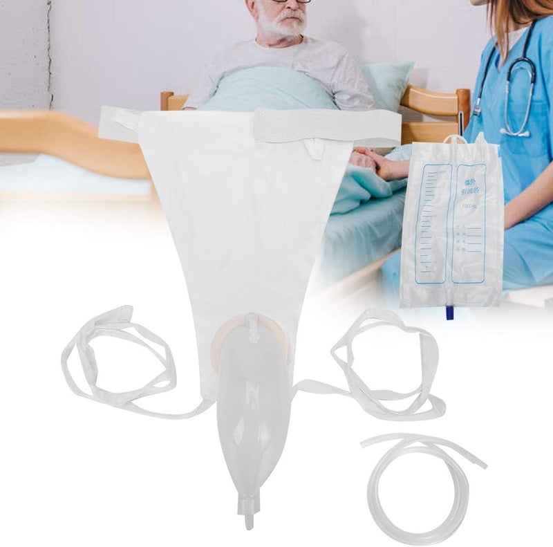 comfrt Silicone Urine Collector Bag, Quality Urine Collection Bag Silicone Urinal Reusable Household Breathable Urine Funnel for Women Men (Male) - Image 1