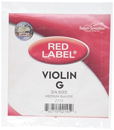 Super Sensitive Red Label Violin G String 3/4 Medium - Image 5