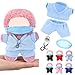 Velmitten 17cm Doll Clothes Doctor Nurse Scrubs Outfit Set for 17cm Dolls with Mini Mask Stethoscope Cute Nurse Uniform with Accessories Gift for DIY Dressup Lovers CollectorsLight Blue - Image 2