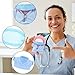 Velmitten 17cm Doll Clothes Doctor Nurse Scrubs Outfit Set for 17cm Dolls with Mini Mask Stethoscope Cute Nurse Uniform with Accessories Gift for DIY Dressup Lovers CollectorsLight Blue - Image 4