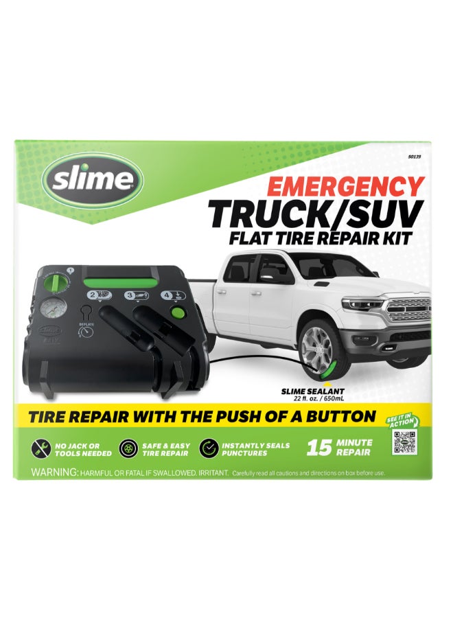 سلايم طقم إصلاح الإطارات المثقوبة للشاحنات/سيارات الدفع الرباعي في حالات الطوارئ أسود وأخضر 10.16 x 27.94 x 25.4 سم 50139 - Image 2