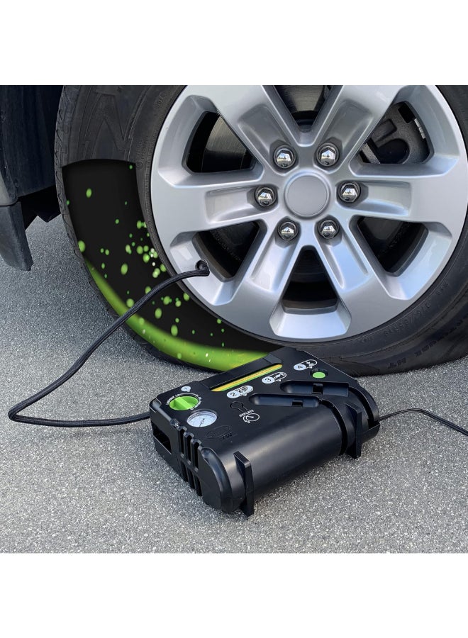 سلايم طقم إصلاح الإطارات المثقوبة للشاحنات/سيارات الدفع الرباعي في حالات الطوارئ أسود وأخضر 10.16 x 27.94 x 25.4 سم 50139 - Image 5