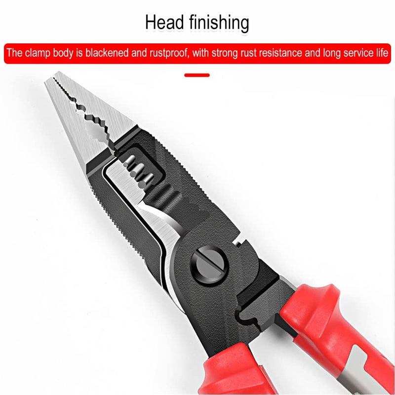 uptodateproducts 1 PCS Multifunctional Electrician Pliers Long Nose Pliers Wire Cable Cutter Stripper Terminal Crimping Hand Tools Clamp - Image 4