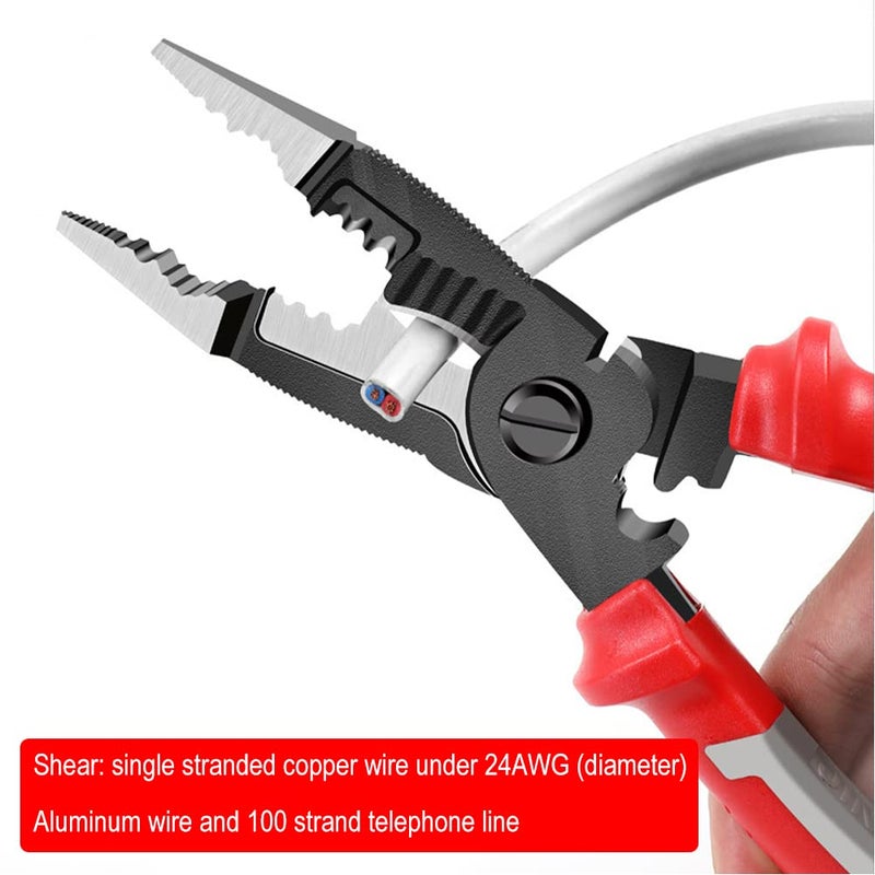 uptodateproducts 1 PCS Multifunctional Electrician Pliers Long Nose Pliers Wire Cable Cutter Stripper Terminal Crimping Hand Tools Clamp - Image 5