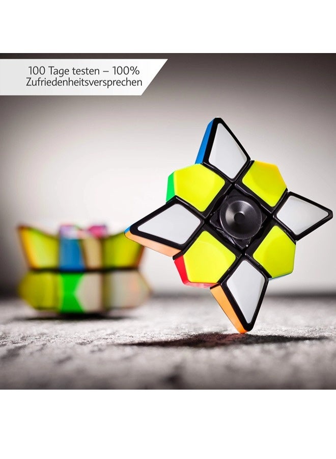 ShebSheb Star Fidget Cube Spinner 2 in 1 Toy, 1x3x3 Magic Speed Cube for Adults, Teens and Kids, Handheld, Lightweight, Durable for Anti-Stress Sensory, Desk Toy, Ideal as Travel Fidgeting, Spinner Toy - Image 5