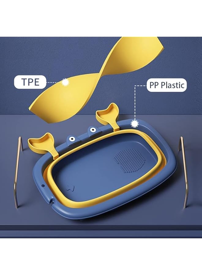 Premify Baby Bathtub Portable With Baby Cushion Collapsible Toddler Bath Tub For Kids Foldable Infant Shower Basin Anti Slip Skid Proof New Born Toddler Bathing Support Bath Organizers 0 2 Years - Image 4