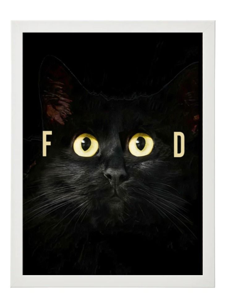 Boomah Accessories Funny Cat Kitchen Poster With Frame 30X40 cm 
