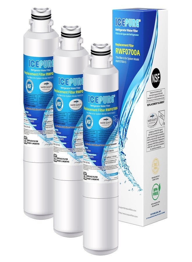 ICEPURE فلتر مياه بديل لثلاجة سامسونج ICEPURE DA29-00020B، متوافق مع DA29-00020A/B، HAF-CIN/EXP، RF28HFEDBSR، RF263BEAESR، RF263TEAESG، RF28HDEDBSR، HAF-CIN، RF4287HARS، RF4267HARS، DA97-08006A (عبوة من 3 فلاتر) - Image 1