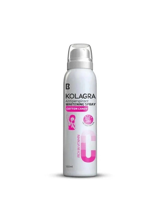 كولاجرا بخاخ مبيض مضاد للتعرق للنساء برائحة حلوى القطن 150 مل - Image 2
