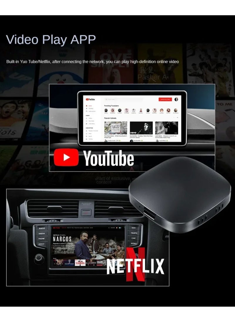 Generic - Car Screen Converter Box to Android 13 Supports YouTube, Netflix, TV Channels, Wi-Fi for Android and iPhone Phones, Google/Siri Voice Control / 5G - Image 1