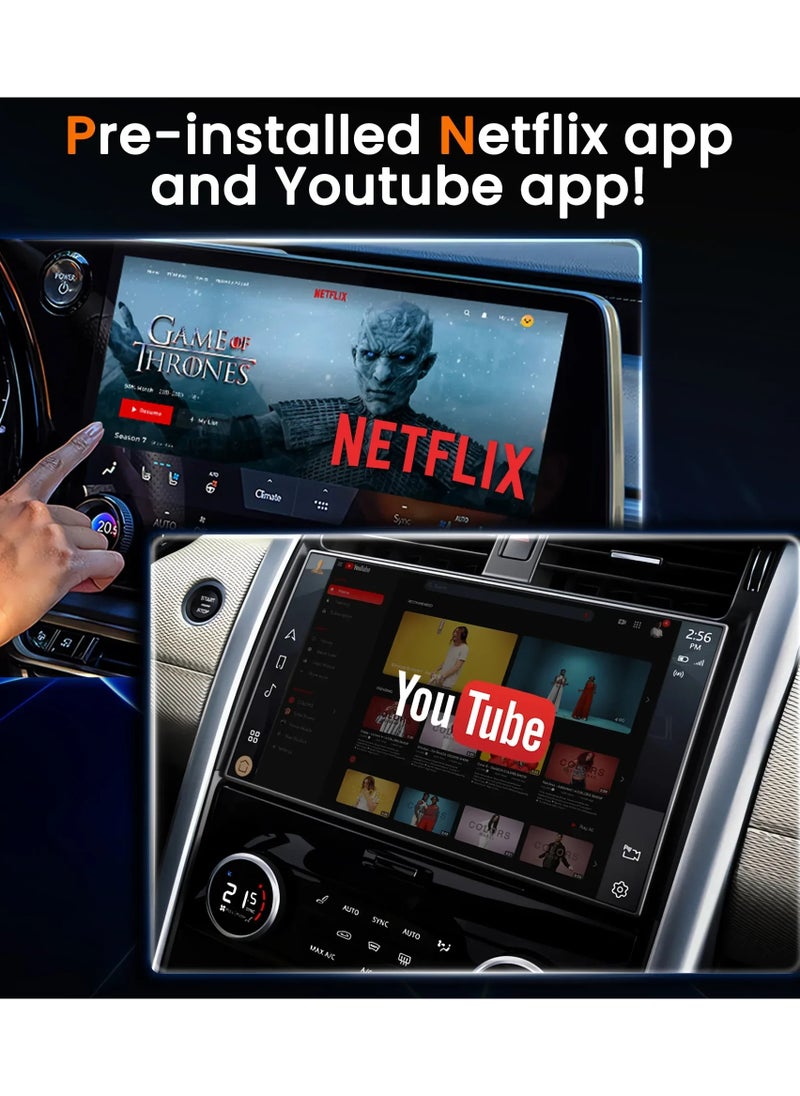 Generic - Car Screen Converter Box to Android 13 Supports YouTube, Netflix, TV Channels, Wi-Fi for Android and iPhone Phones, Google/Siri Voice Control / 5G - Image 1