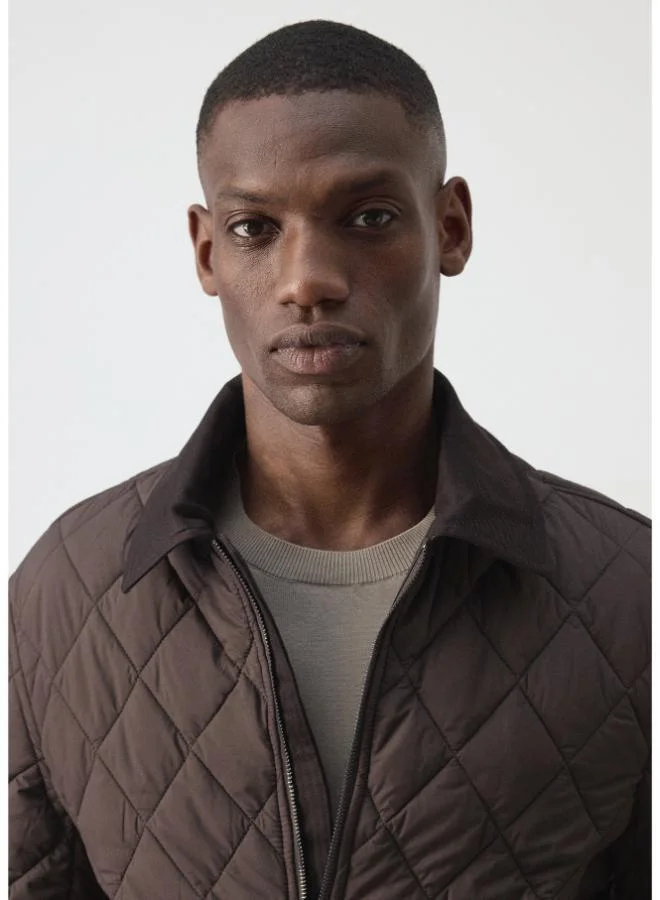 Mango Man  Quilted water repellent jacket for Men | Best Price UAE