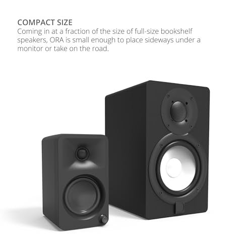 Kanto مكبرات صوت كمبيوتر مكتبي مرجعية Kanto ORAMW 100W مزودة بتقنية Bluetooth 5.0 ومدخل USB-C | مضخم مزدوج | تقاطع تلقائي 100 هرتز | صوت بجودة مرجعية | زوج | أبيض - Image 5