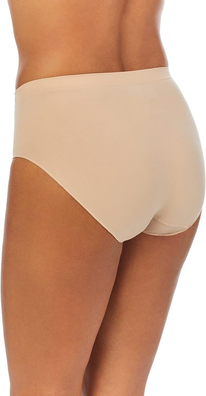 ELLEN TRACY Women’s High Cut Brief Panties Breathable Seamless Underwear 4-Pack Multipack (Regular & Plus Size) - Medium - Image 2