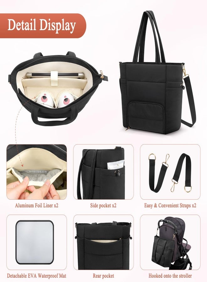 Adworte Wearable Breast Pump Bag for Working Mom, Breastmilk Cooler Tote Bag with Insulated Compartment, Breast Pump Bag with Ice Pack & 16‘’ Laptop Sleeve, Baby Bottle Cooler bag for Nursing, Work, Travel - Image 5