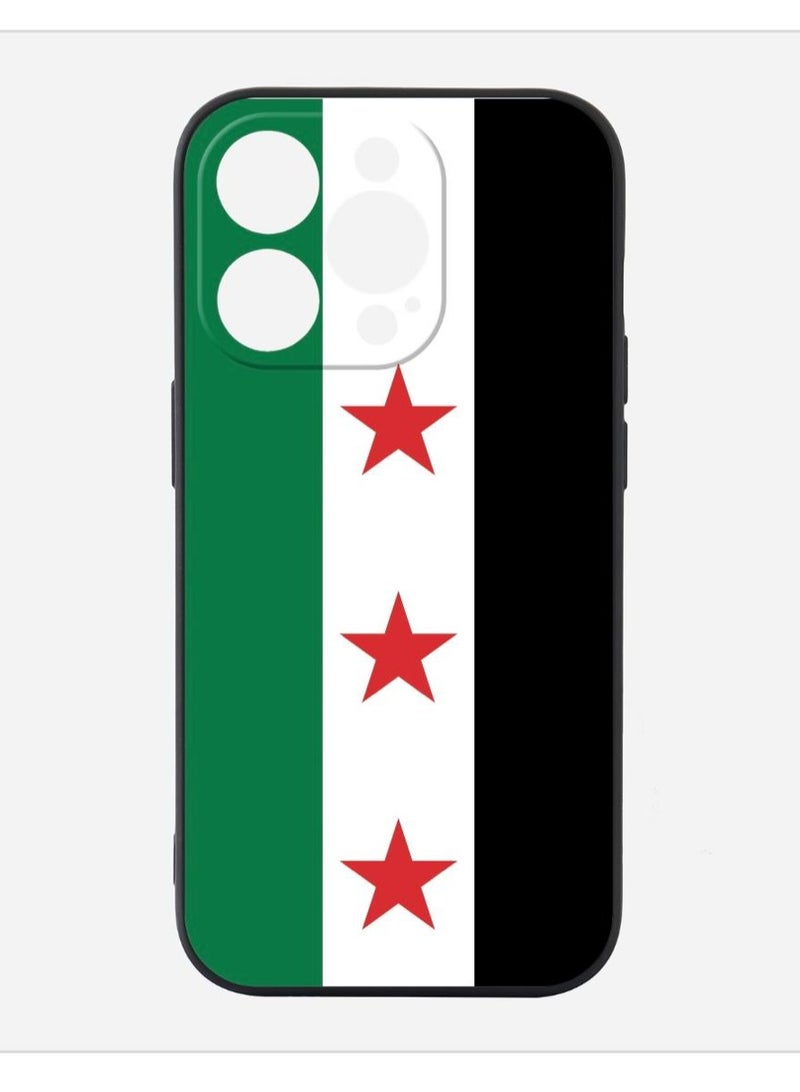 غطاء حماية حافظة لهاتف أبل آيفون علم سوريا الجديد - Image 3