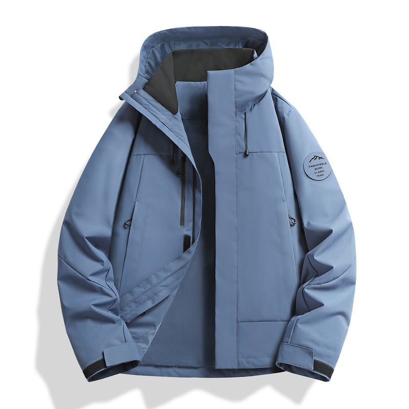 Unisex Outdoor 3-in-1 Jacket with Hood and Detachable Liner