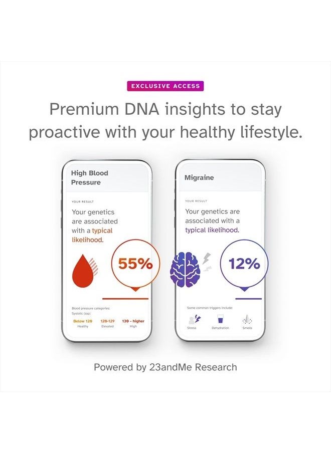 23andMe - + Premium Membership Bundle - DNA Kit with Personal Genetic Insights Including Health + Ancestry Service Plus 1-Year Access to Exclusive Reports (Before You Buy See Important Test Info Below) - Image 1